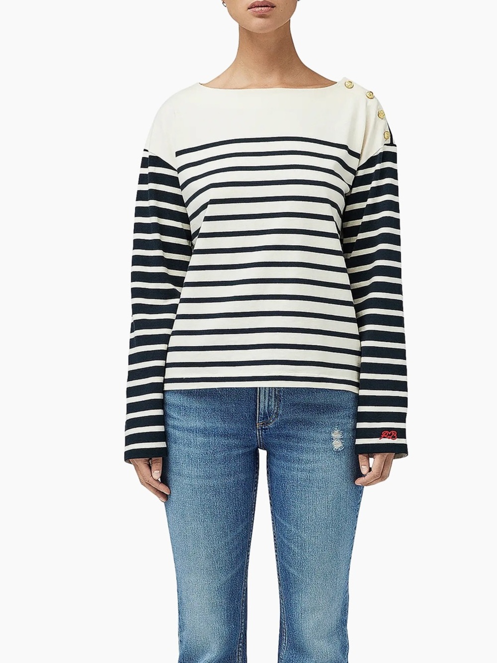 Rag & Bone The Icons Bardot Long Sleeve Shirt